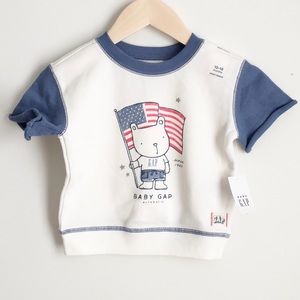 🇺🇸 NWT Baby Gap USA Sweatshirt Knit Top 12-18 mo